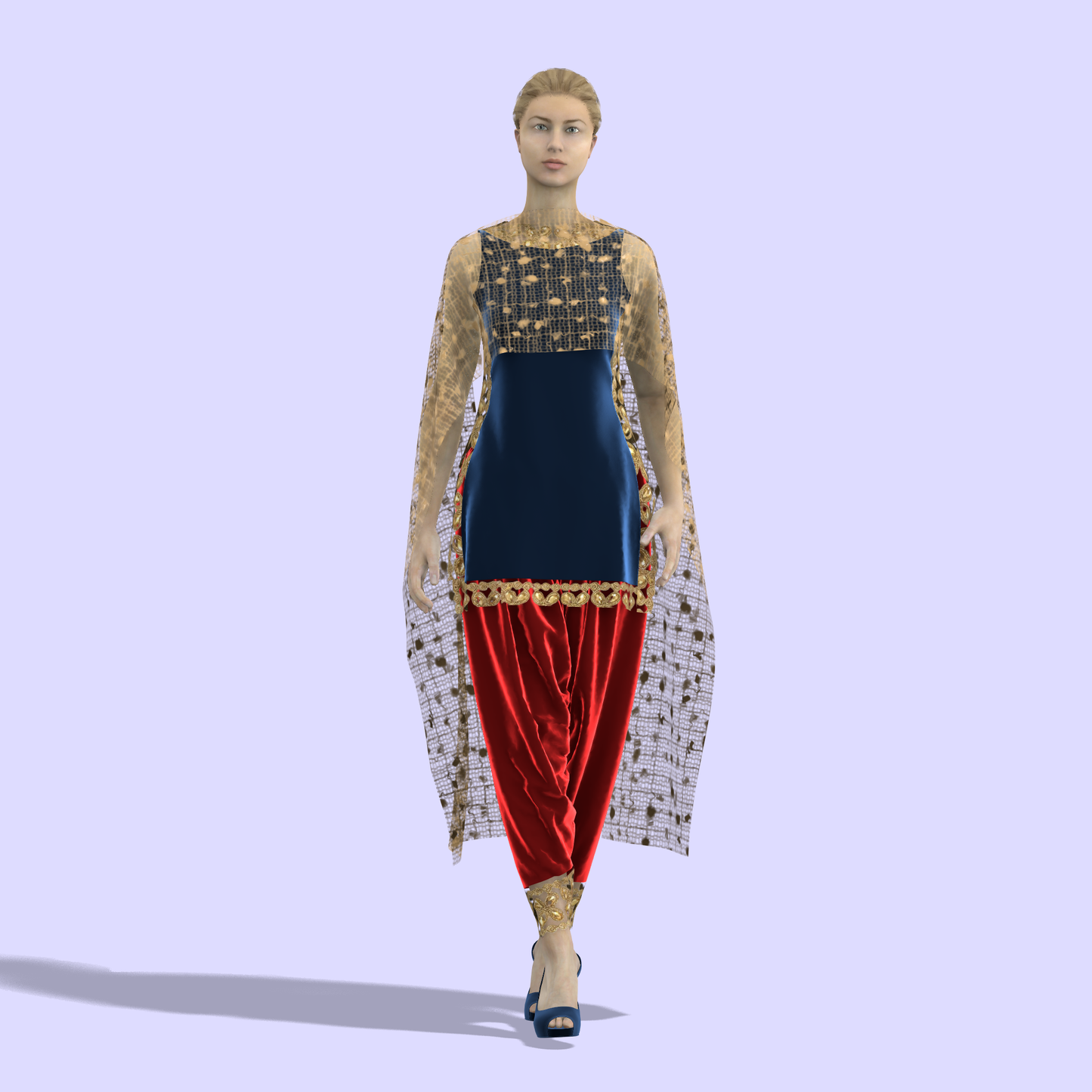Timeless Textures Customized Salwar Kameez - CST013 (Stitching Service)