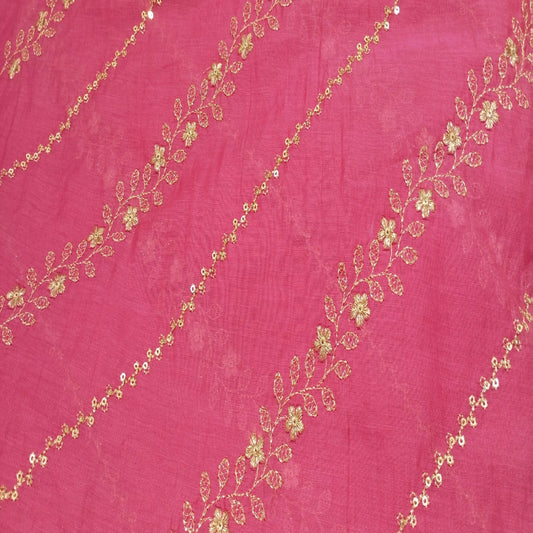 Pink Organza sequins Row