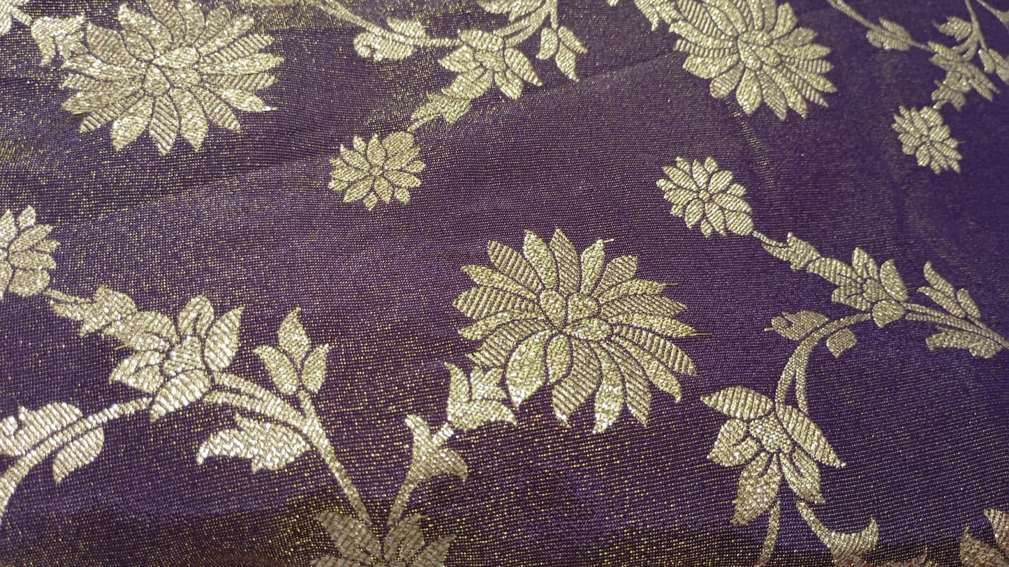 Purple Banarasi Silk Banarasi