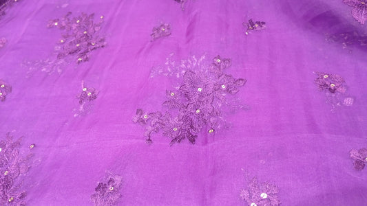 Purple Organza Embroidery