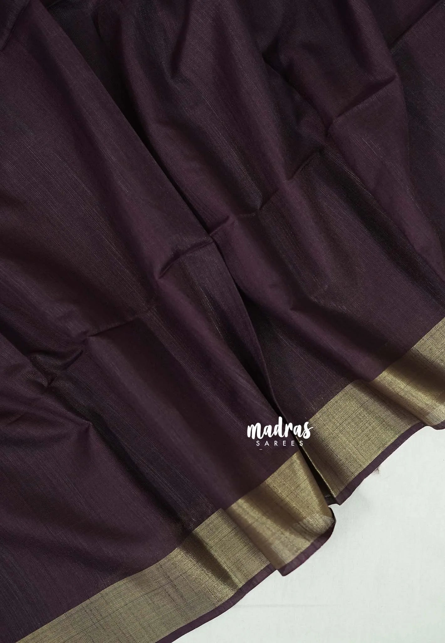 Brown - Roopa - Premium Chappa semi tussar Saree with Madhubani art pallu