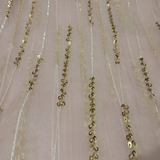 Pink Organza sequins Row