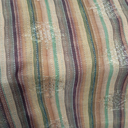 Semi Linen Cotton Purple Fabric