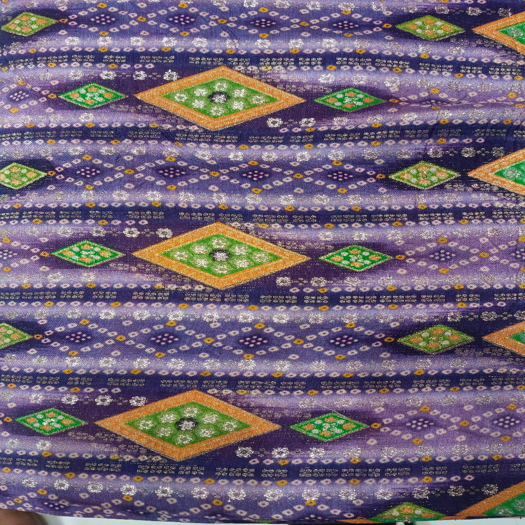 Navy Blue Soft Tussar Fabric