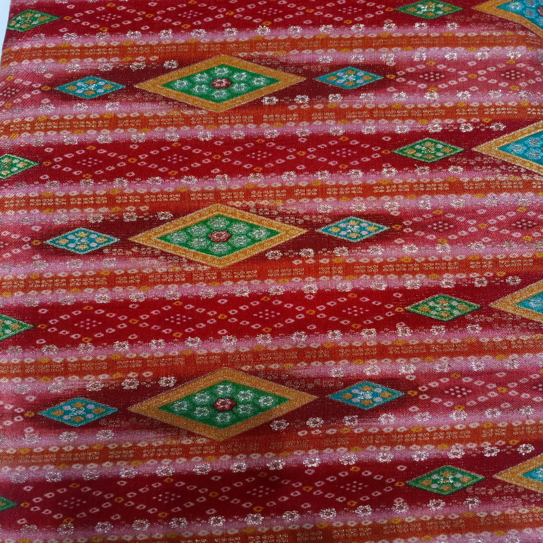 Red Soft Tussar Fabric