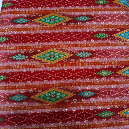 Red Soft Tussar Fabric
