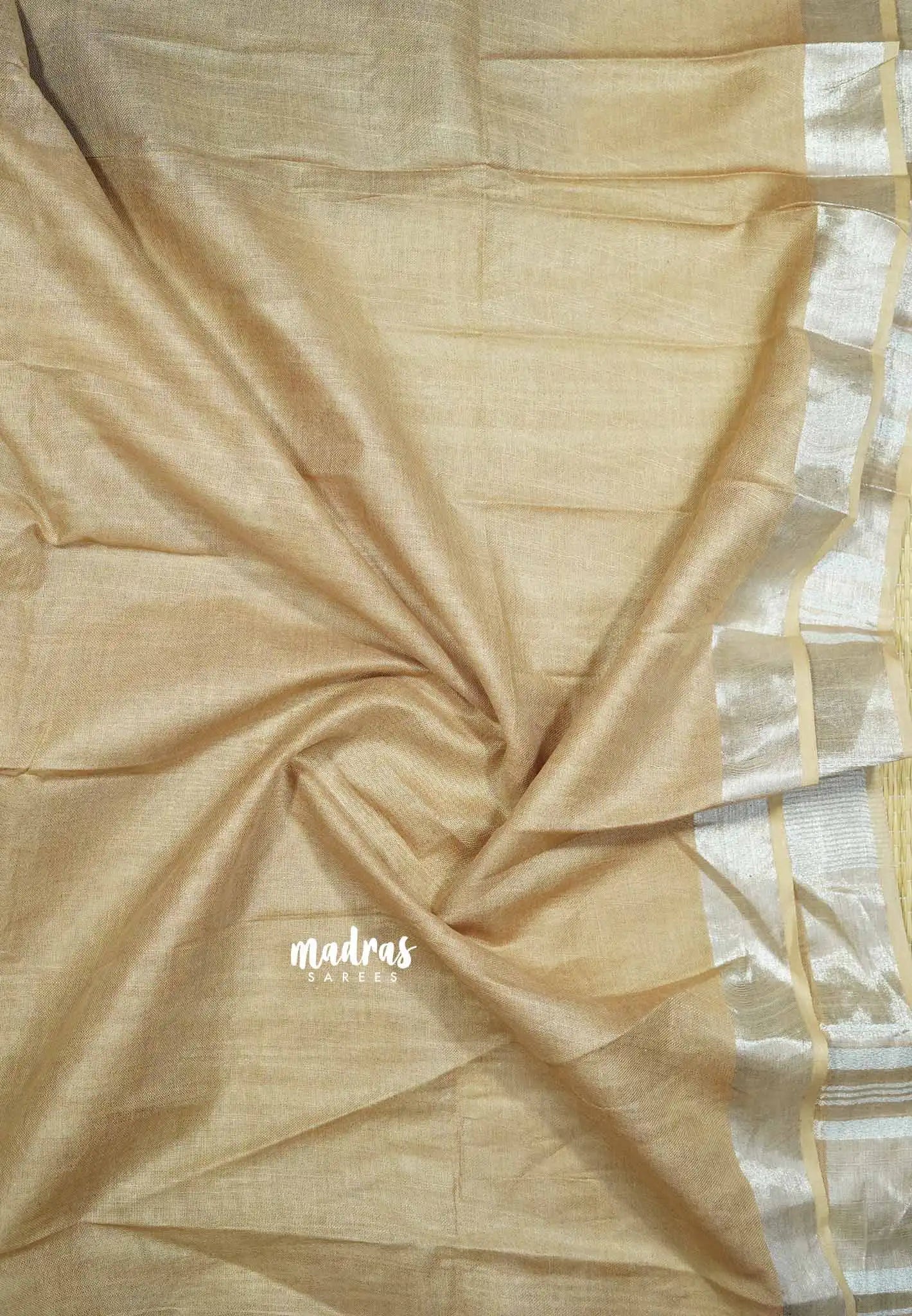 Purple - Soft linen cotton Saree with gradient colors