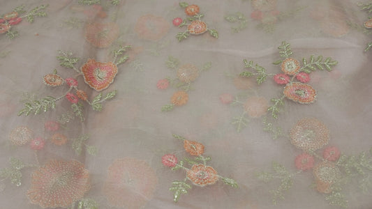 Lilac Tissue Embroidery