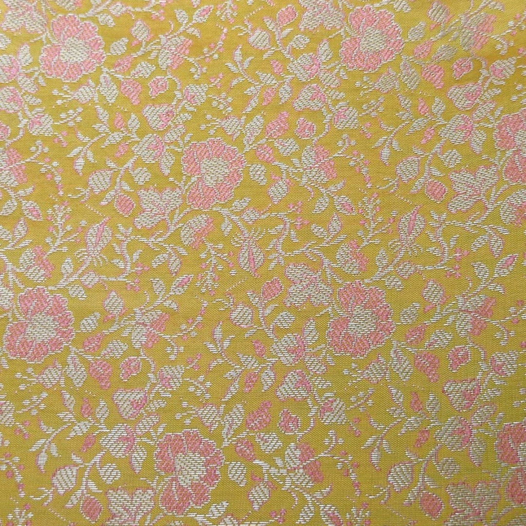 Yellow Brocade Fabric