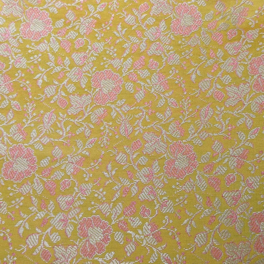 Yellow Brocade Fabric