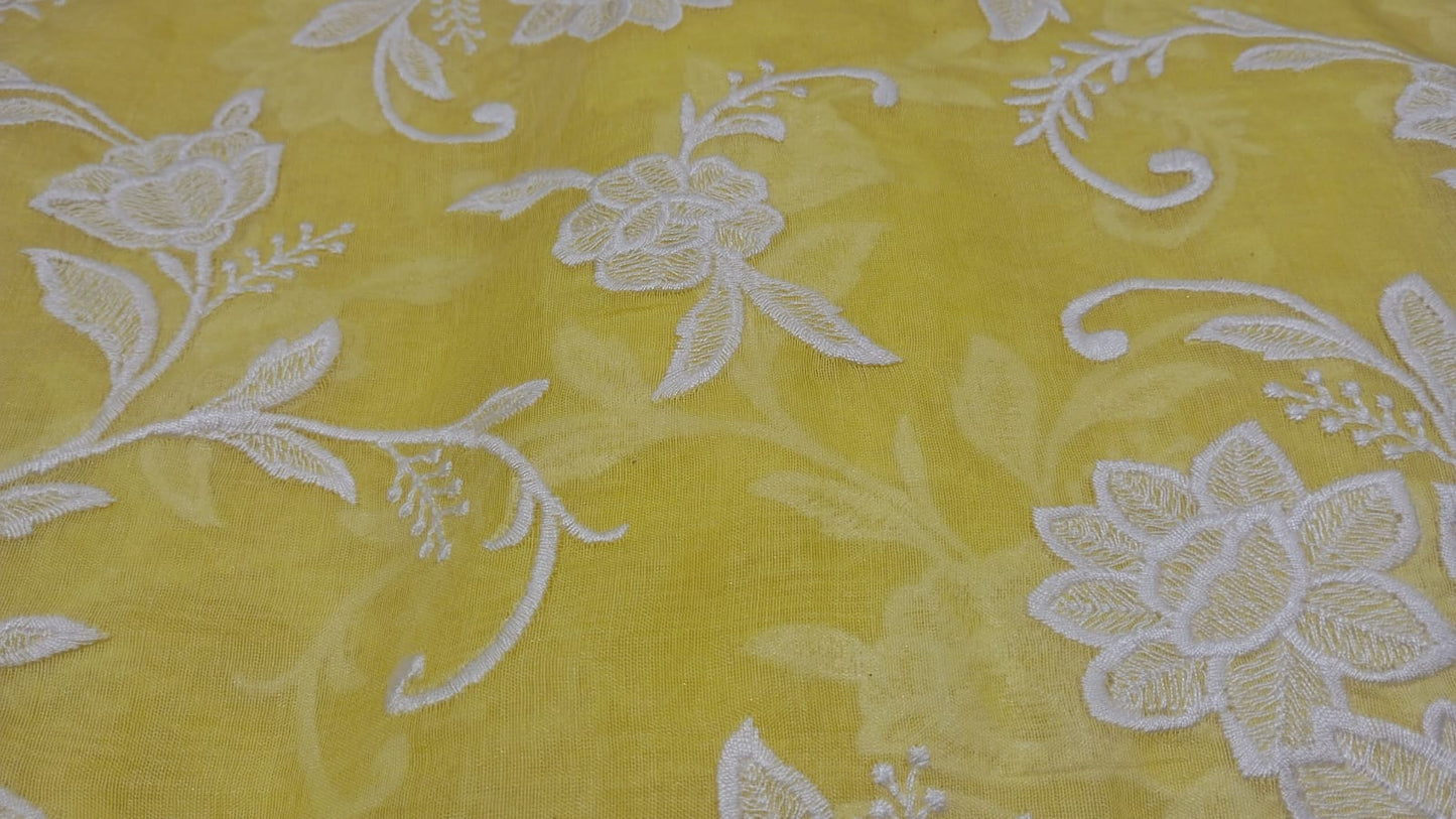 Yellow Chanderi Cotton