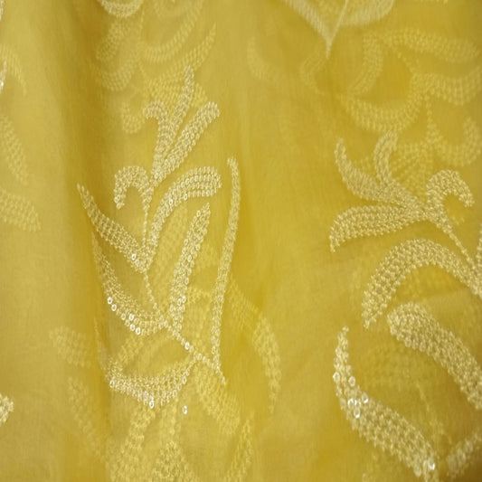 Yellow Organza sequins