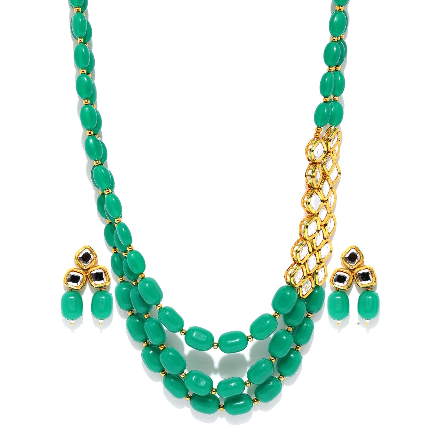 Green Kundan Necklace Set