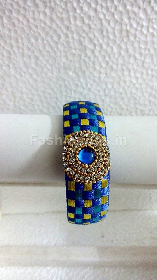 Blue and yellow stone Bangle