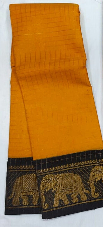 Madurai Sungudi Sarees with Double side Jari Border MSS 036