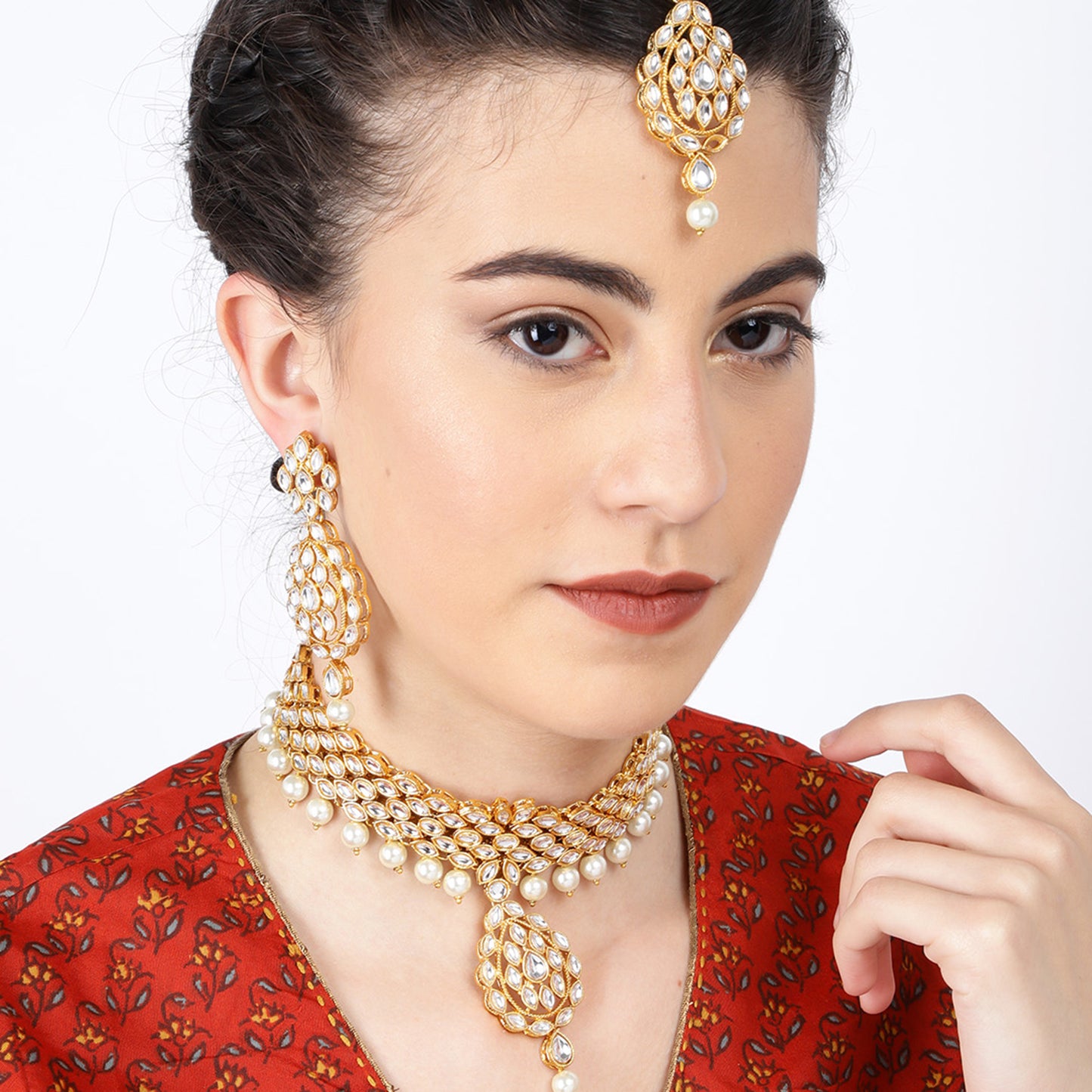 Kundan Choker Necklace Set