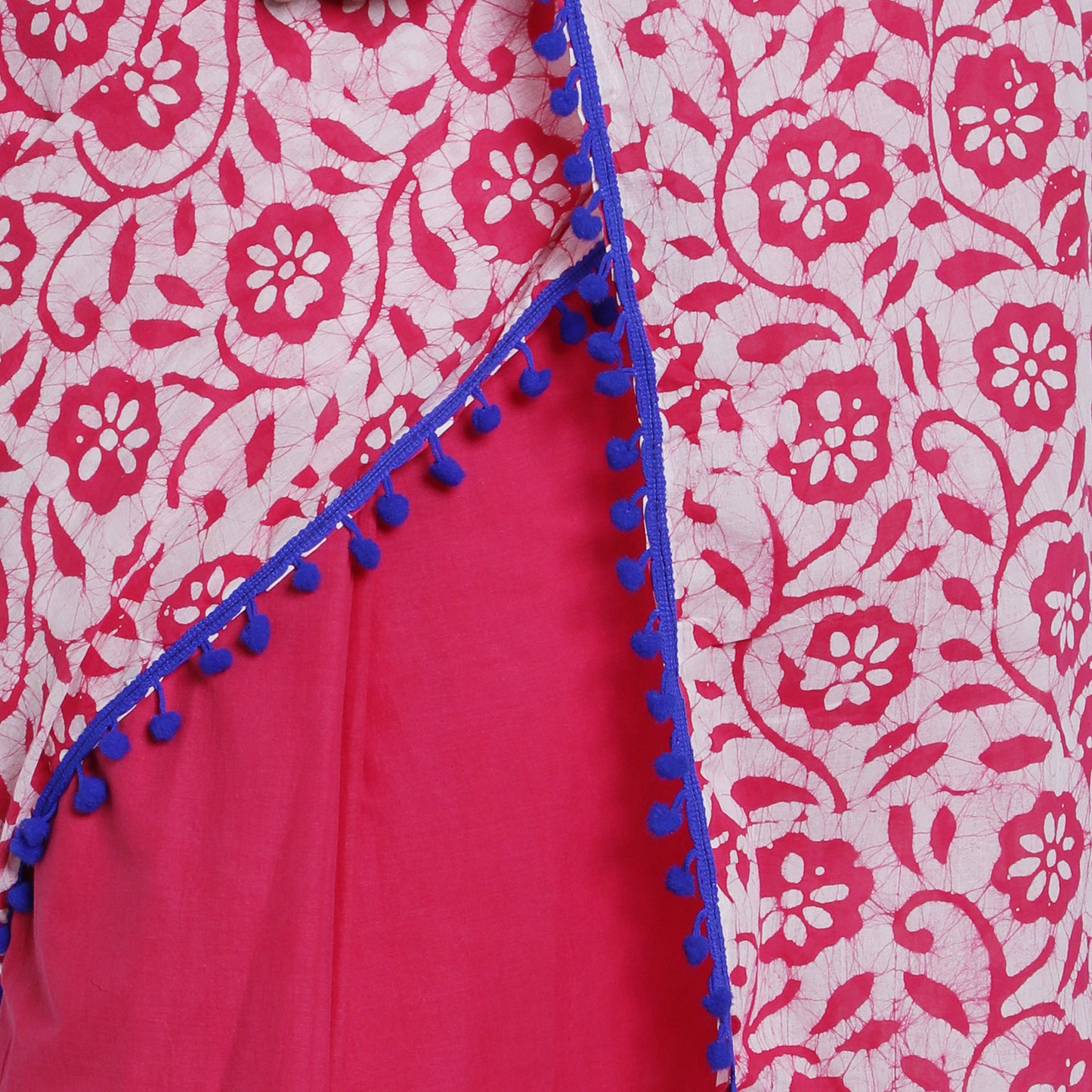 Vibrant Pink Cotton Saree