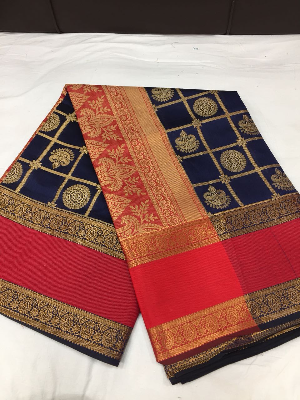 Princess Ruby Banarasi Silk Saree BNS010 black and red coloured saree with grand work