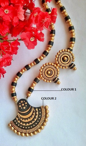 Black Bell Terracotta Jewellery Set