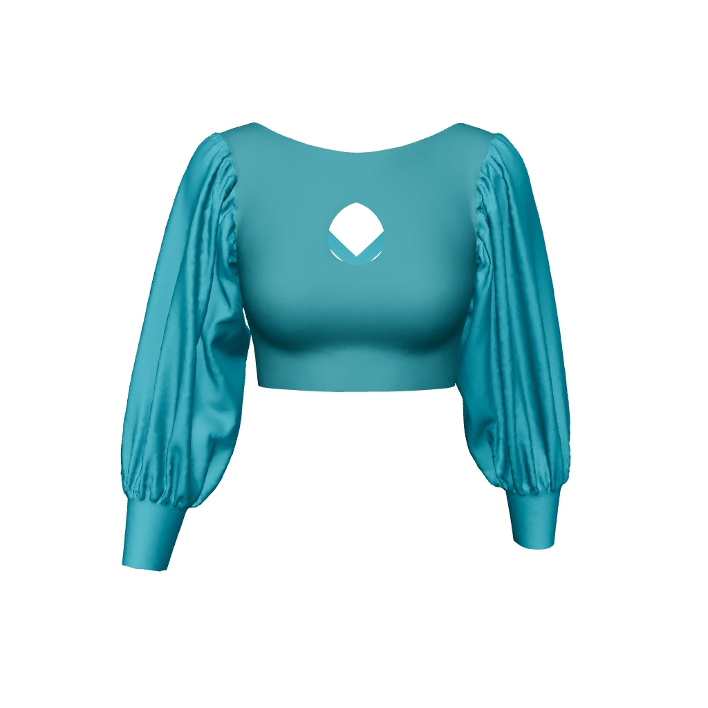 Ebisuyxオーダーページ Breezy Bishop Sleeve Customized Blouse - CBLS029 (Stitching