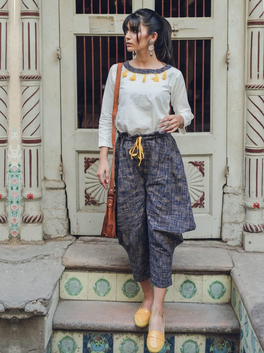Casual Baggy Pant with Beige Top
