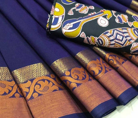 Chettinad Saree with Floral Border- CS101