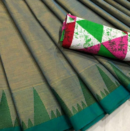 Chettinad Saree with Temple Border- CS111