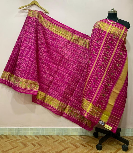 Dark Pink Alpana Designed Patola Silk Saree-PPSRE-073