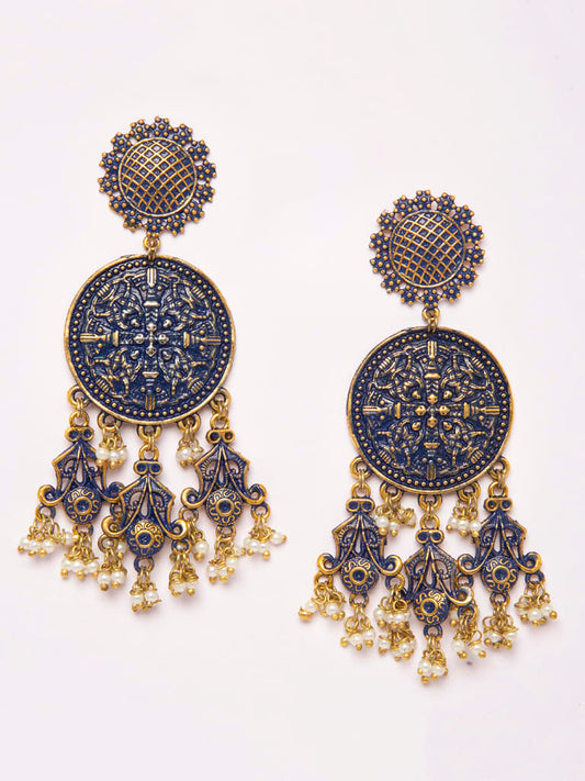 Ethnic Blue Earring