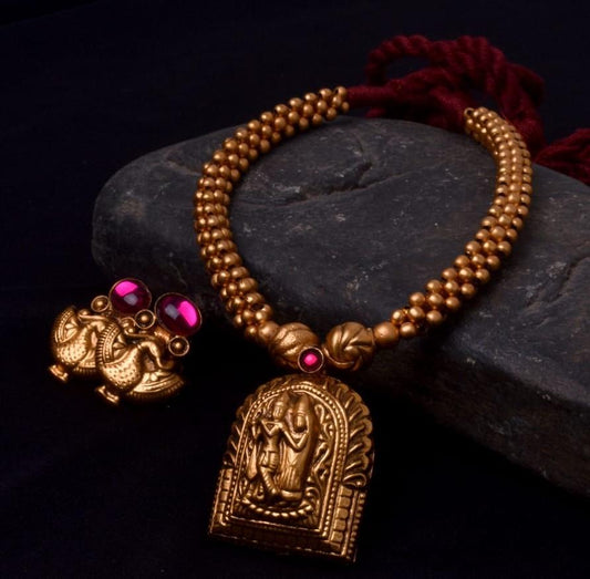 Gold Coloured Oxidized Metal Antique Jewellery- GAJ006