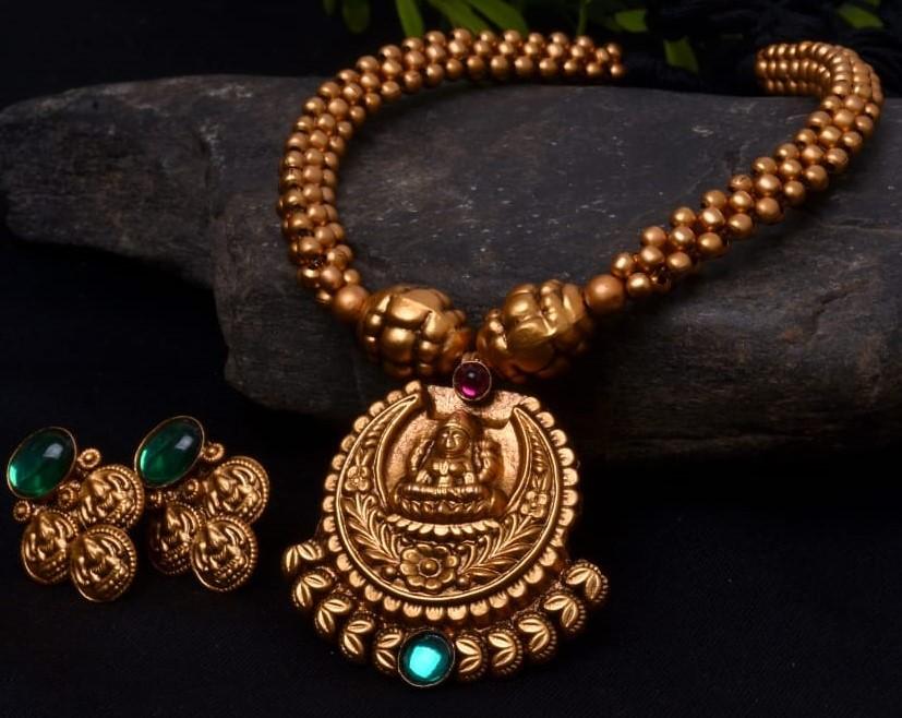 Gold Coloured Oxidized Metal Antique Jewellery- GAJ007