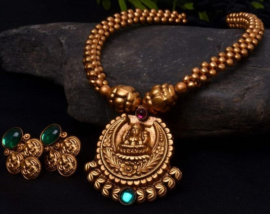 Gold Coloured Oxidized Metal Antique Jewellery- GAJ007