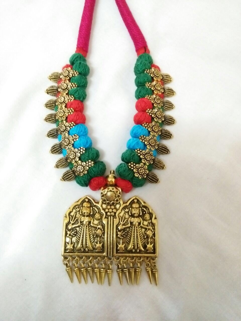 Golden Antique Pendant Oxidised Jewellery Set-OXDJ-052