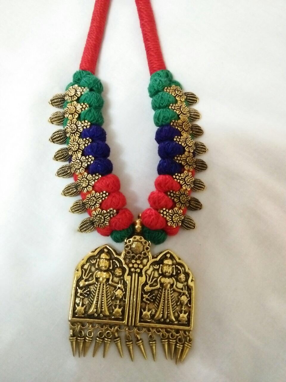 Golden Antique Pendant Oxidised Jewellery Set-OXDJ-057