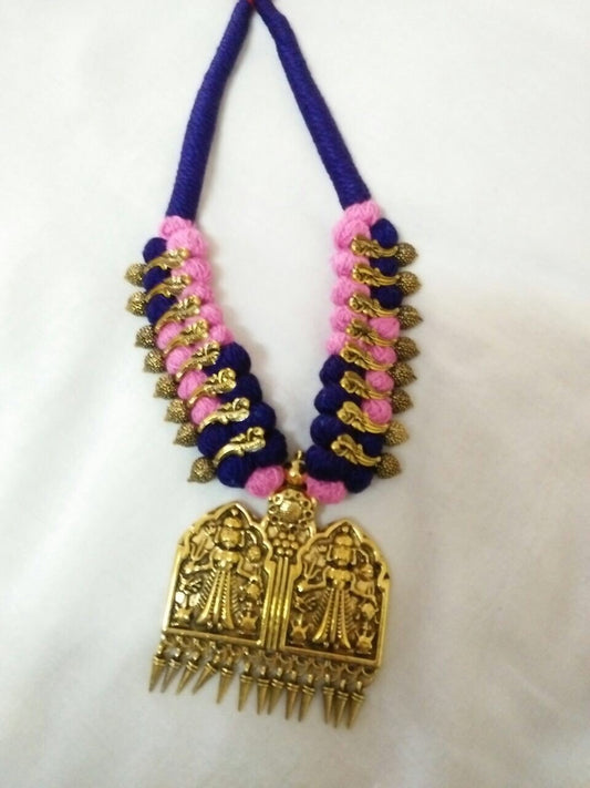 Golden Antique Pendant Oxidised Jewellery Set-OXDJ-058