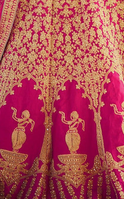 Gorgeous Golden Fine Embroidered Bridal Lehenga