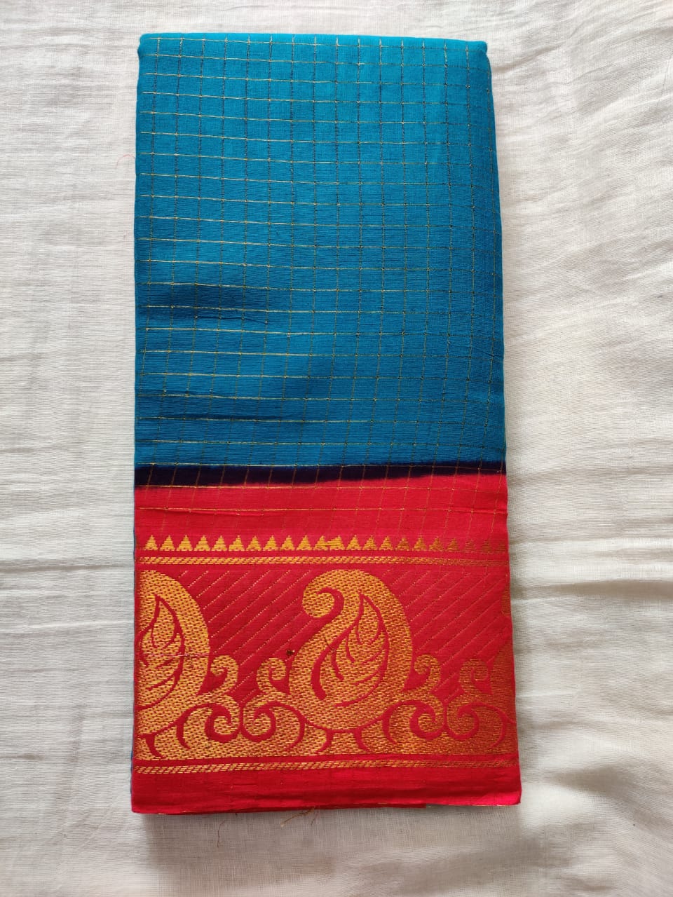 Sastika- dip dyed Madurai Sungudi saree | The Maggam Collective