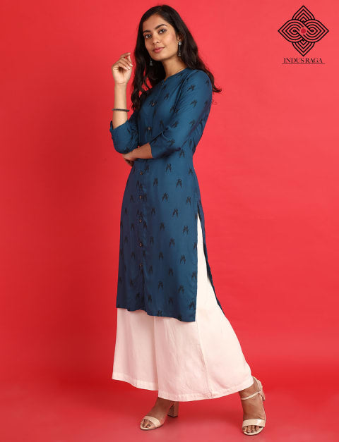 Cotton Salwar Kameez Dupatta For Women Designer Straight Kurti Palazzo  Stitched | eBay