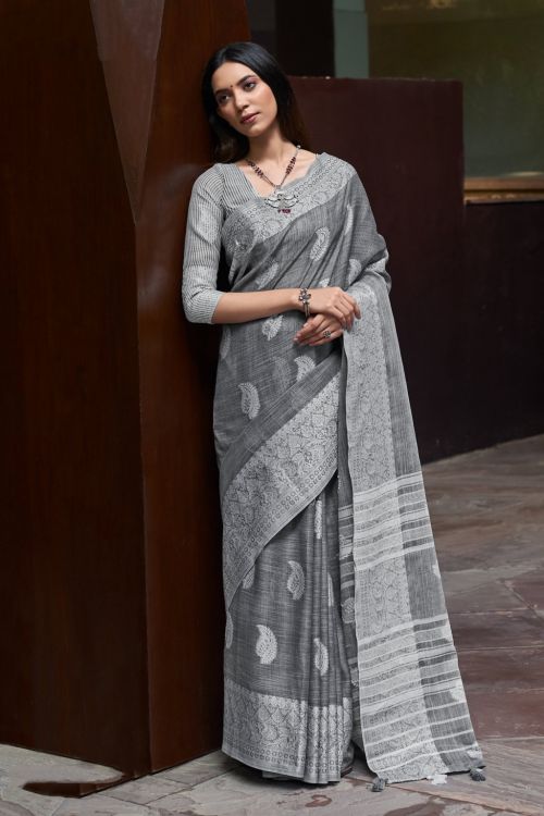 Linen Saree - LS001