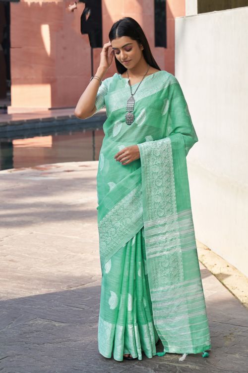 Linen Saree - LS004