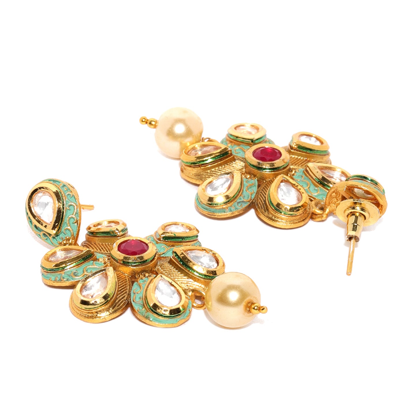 Mint Green Kundan Necklace Set