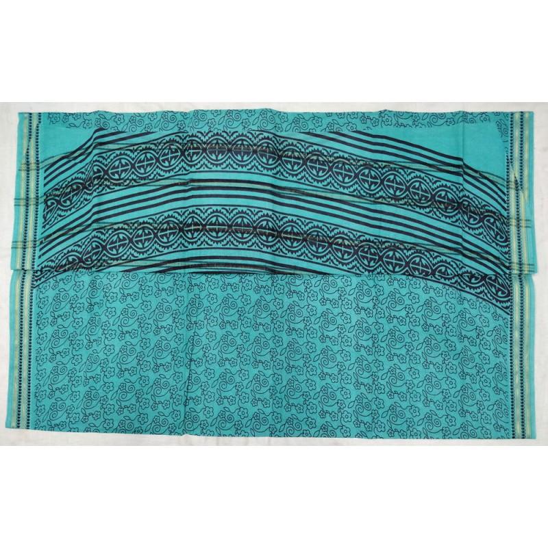 Teal Tryst Madurai Sungudi Saree-MSS001 light blue coloured casual saree