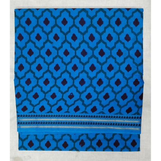 Blue Blossom Madurai Sungudi Saree-MSS003 blue colour dailywear saree