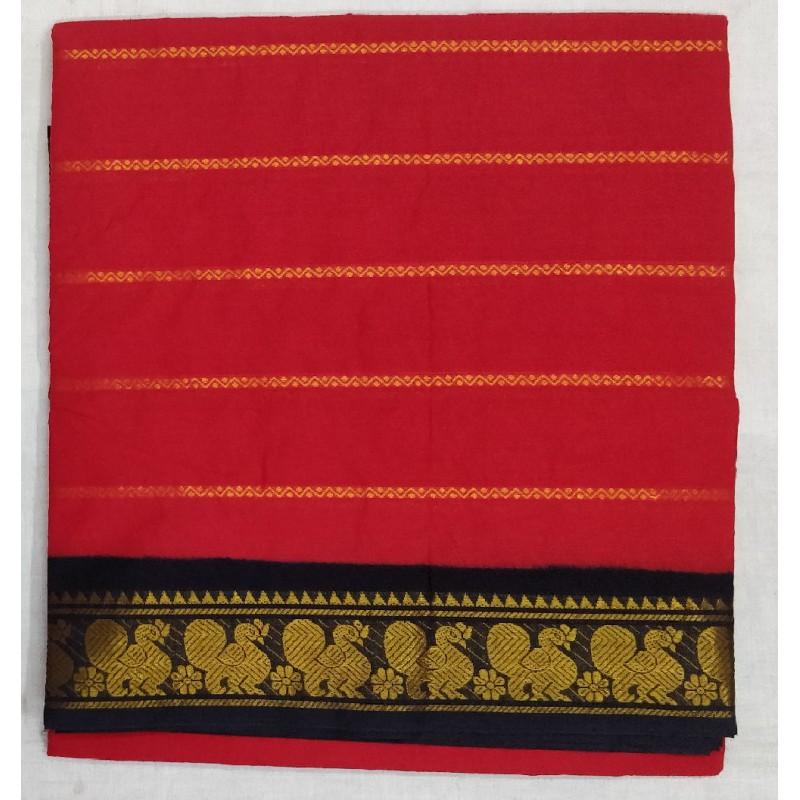 Crimson Charm Madurai Sungudi Saree-MSS016 magenta and blue coloured traditional saree 