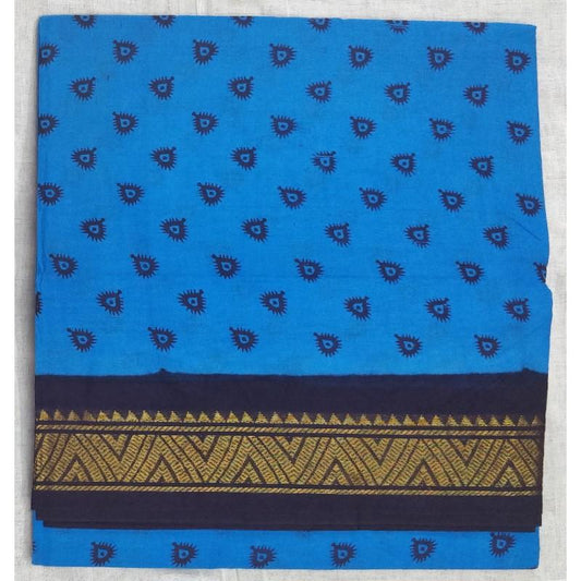 Clear Sky Madurai Sungudi Saree-MSS091 sky blue dailywear saree 