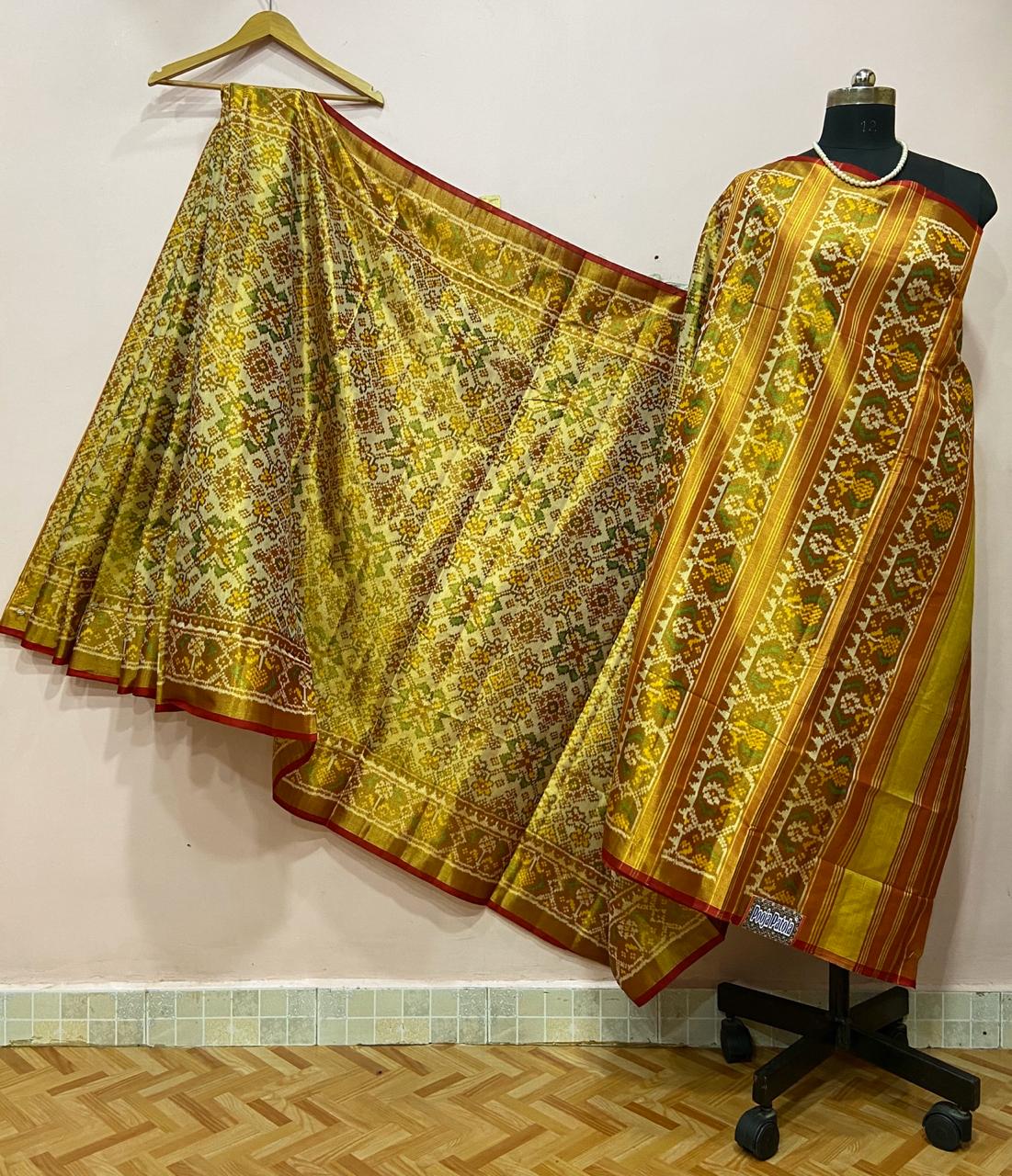Mustard Alpana Designed Patola Silk Saree-PSS1802