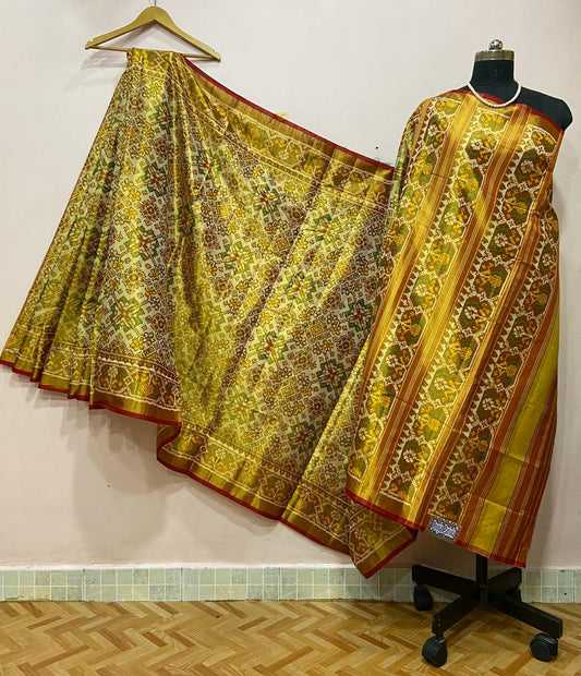 Mustard Alpana Designed Patola Silk Saree-PSS1802