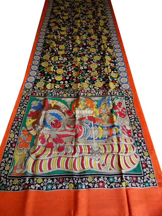 Muticolor Kalamkari Printed Chennur Silk Saree-KPCHS-075