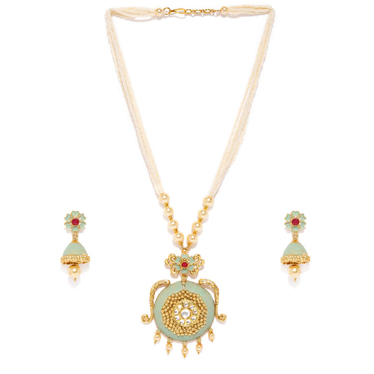 Pearl Mint Necklace Set