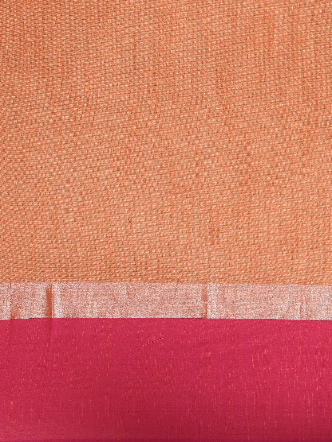 Orange and Pink Attractive Big Border Angolla Linen Saree (Blend)